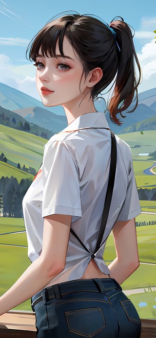 清新夏日女孩