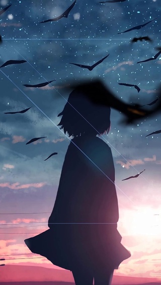 唯美星空少女