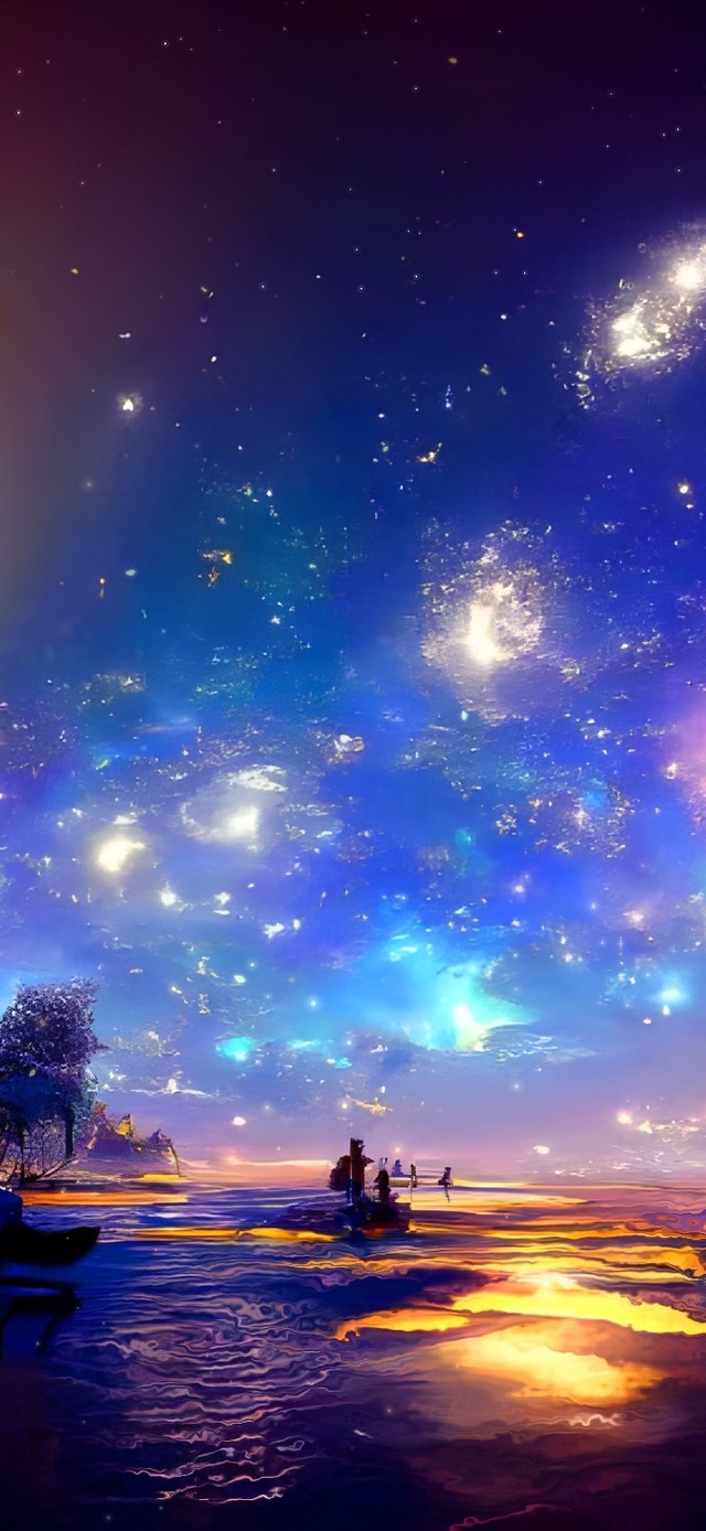 唯美治愈星月夜