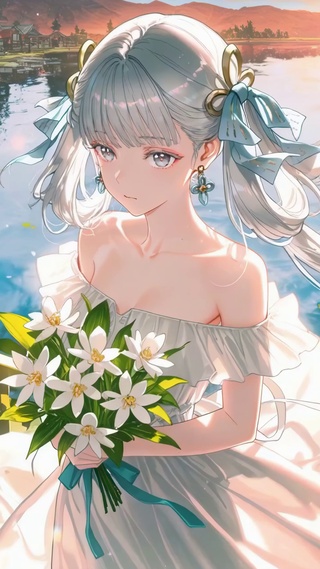 湖畔夕阳下的今汐