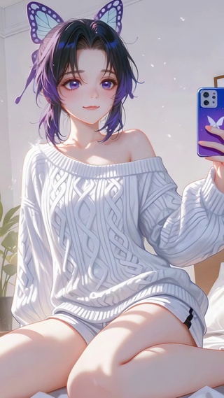 甜美毛衣女孩日常蝴蝶忍