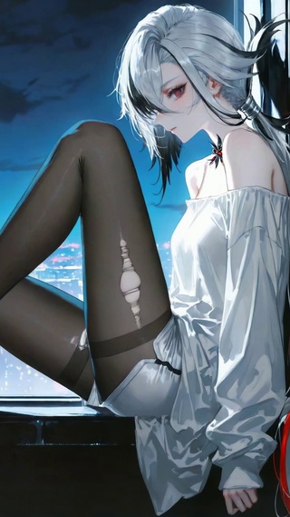都市窗边黑丝少女仆人
