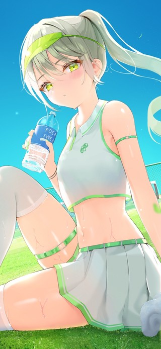 夏日长腿白丝美少女