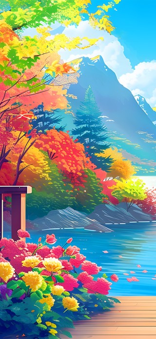 江山五彩森林画