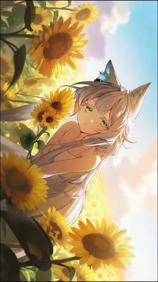 向日葵中的香香