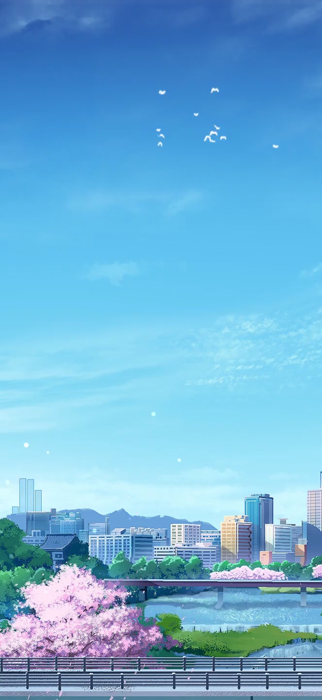 蓝天白云樱花如约而至