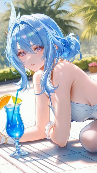 夏日泳池女孩-奥黛塔