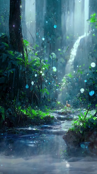 森林深处的景色