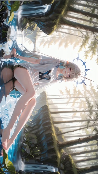 林间水潭长腿美女卡提西娅