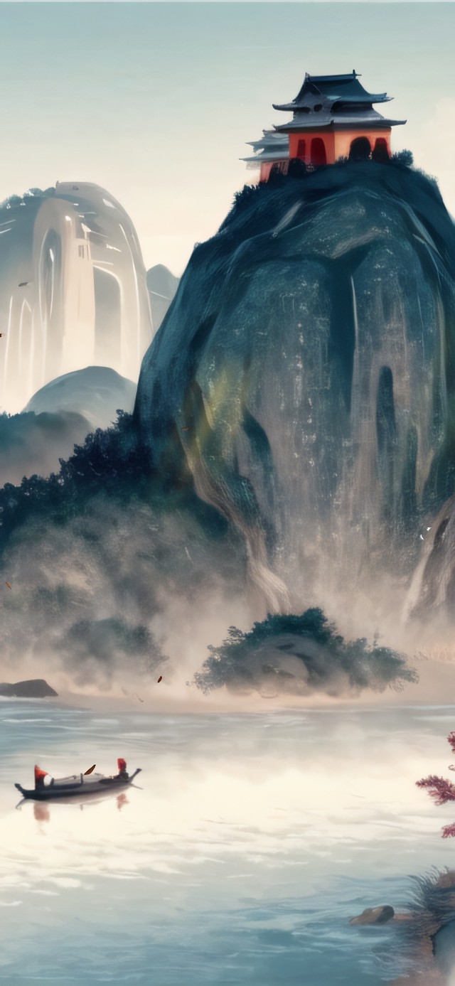 国风山水墨画