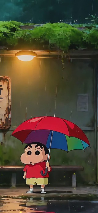 下雨车站小新