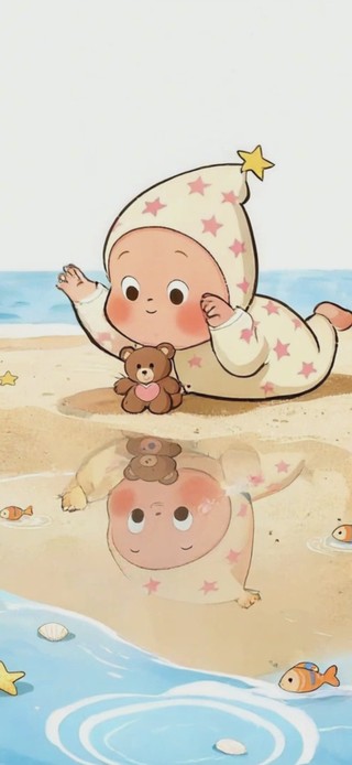 夏日沙滩星星人