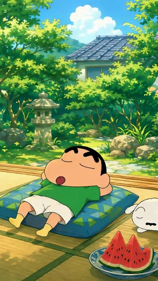 蜡笔小新夏日慵懒午后