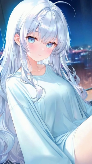 夜景窗边伊雷娜