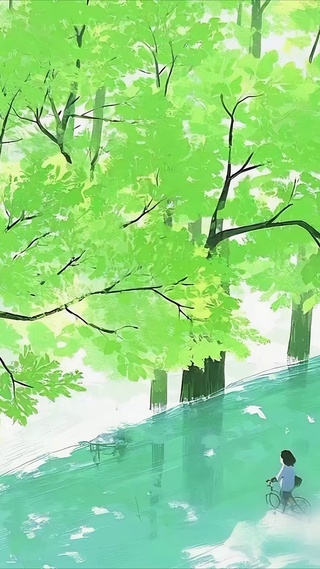 风雨无阻趟水过女孩