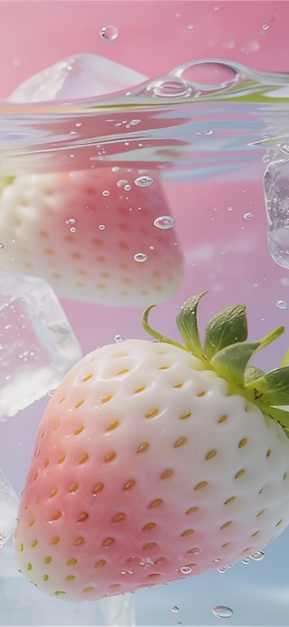 清凉夏日冰爽草莓