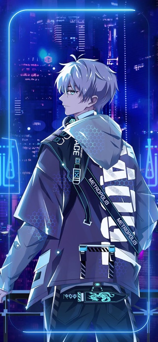 赛博朋克机能武士少年