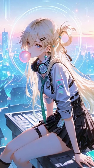 落日天台赛博美少女琳奈
