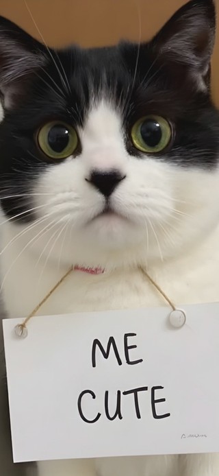 奶牛猫因犯可爱罪被逮捕