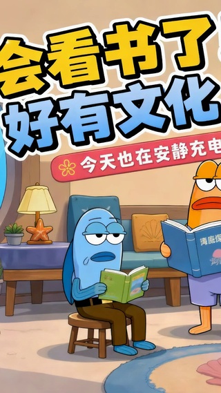 好有文化的海底读书小鱼