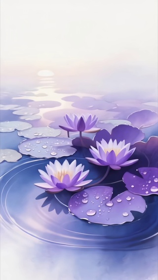 紫色莲花