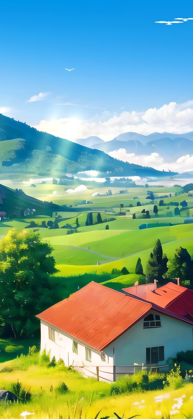 青山脚下小镇