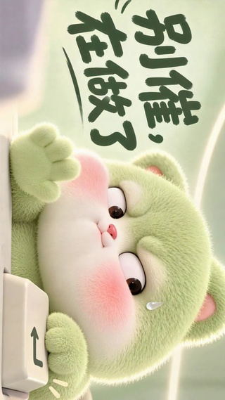 可爱毛绒萌熊别催在做了
