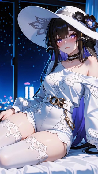 夜色卧室大丽花