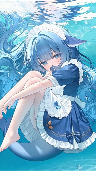 水中鲸鱼娘