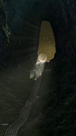 唯美流沙夜景