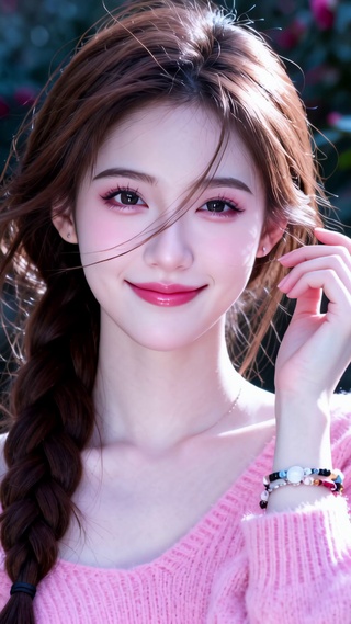 粉衣少女