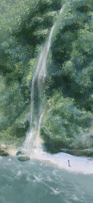 4K绿野仙境瀑布
