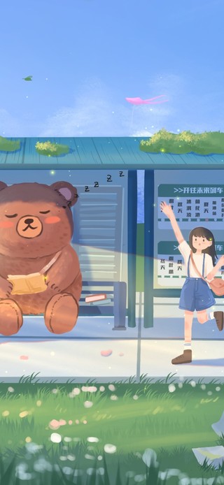 4K唯美治愈夏日站台