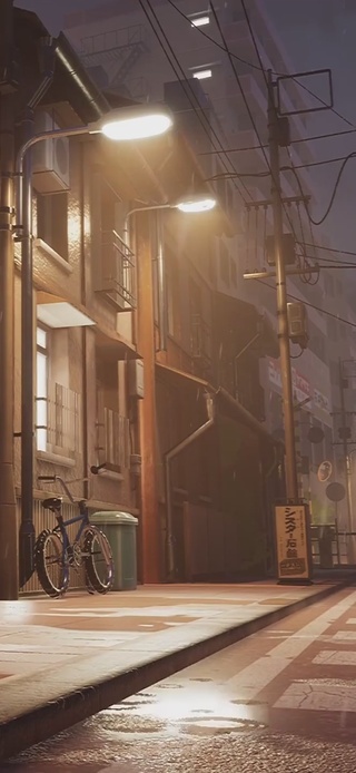 雨夜的东京街道