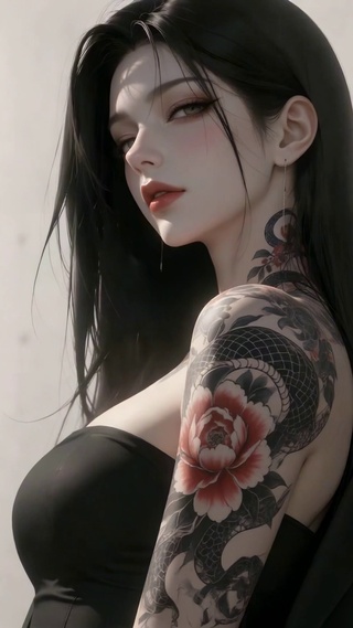 酷飒黑发女神