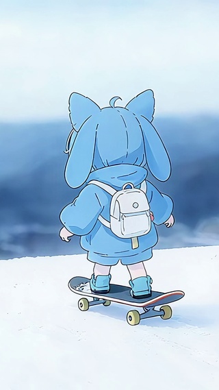 兔耳萌娃滑雪历险记