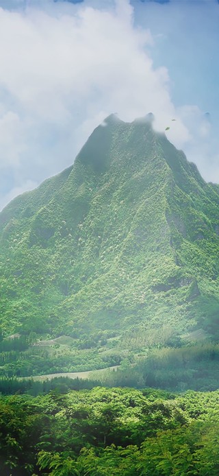 蓝天白云青山