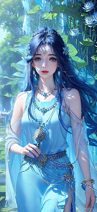 碧水幽兰水中女神