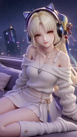 猫耳耳机电竞女孩穗穗