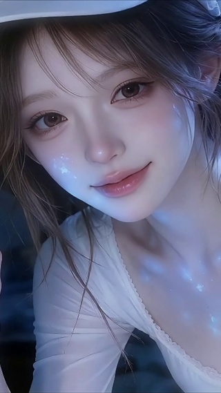 超美氛围许愿星光映颜治愈少女