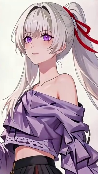 樱花下白发少女