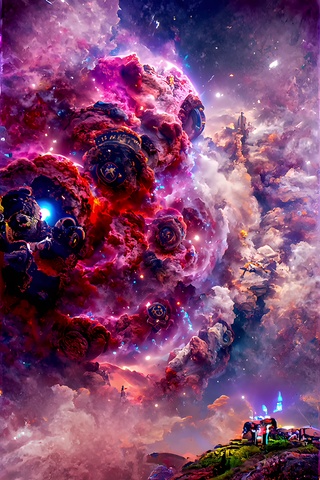 玫瑰星云浩瀚宇宙