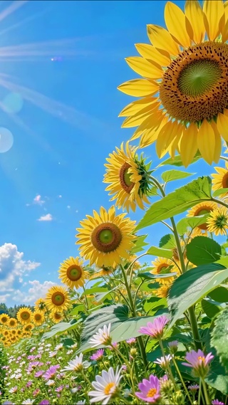 烈日吻过的金色花海