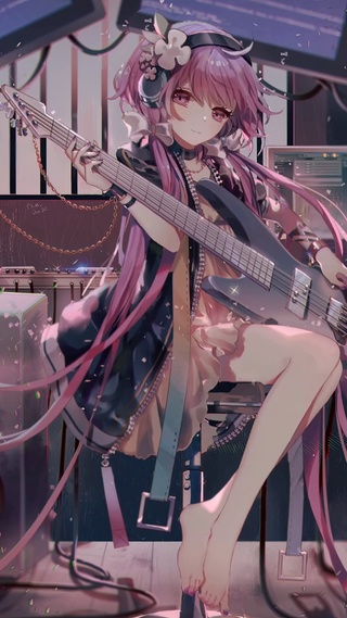 房间里的吉他少女