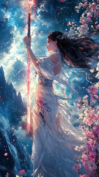 古剑与花
