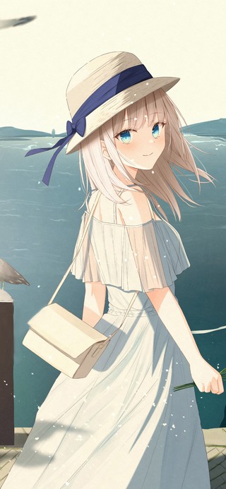 4K唯美清纯可爱海边少女