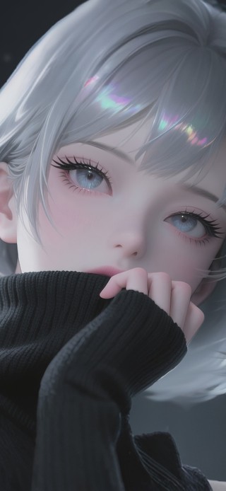 气质银发少女