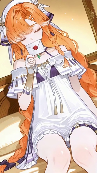 暖光卧室里的西格莉卡