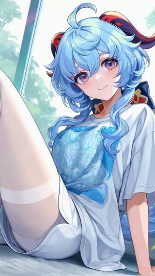 清新窗边美少女甘雨