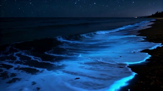 梦幻蓝眼泪星空海岸